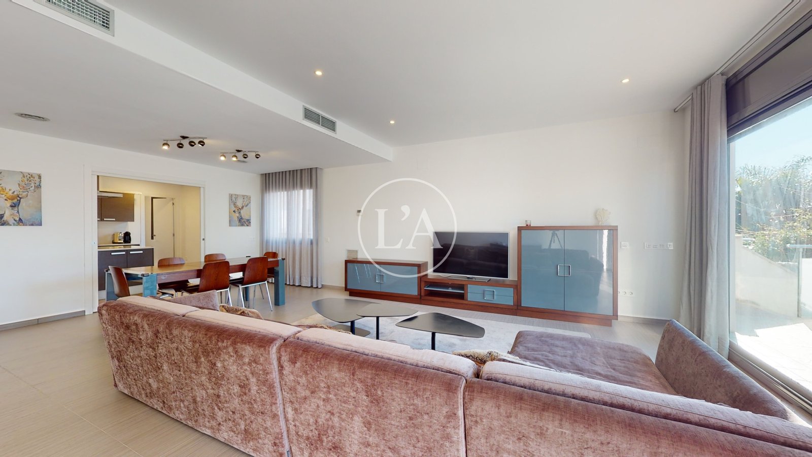 Chalet independiente con piscina Cambrils salón