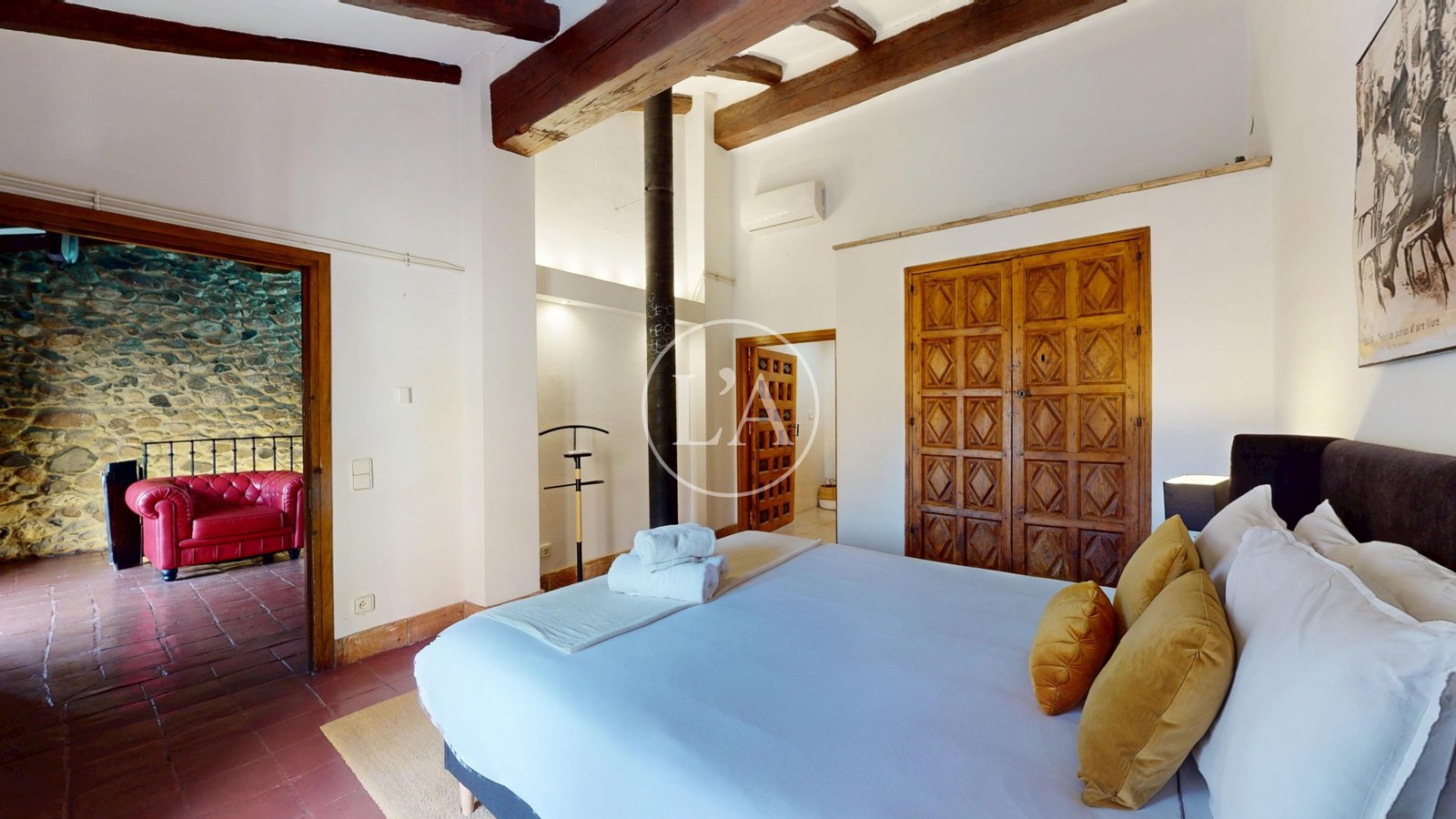 Casa Cambrils licencia turística vigas habitación