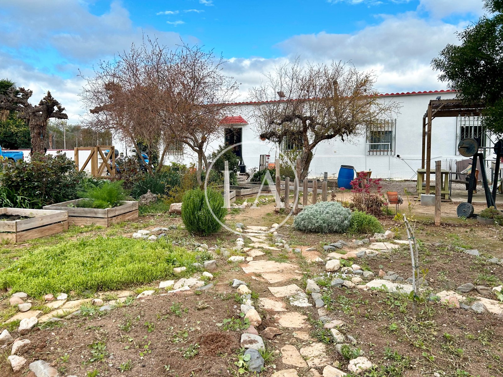 Masía rústica en Riudoms vegetación