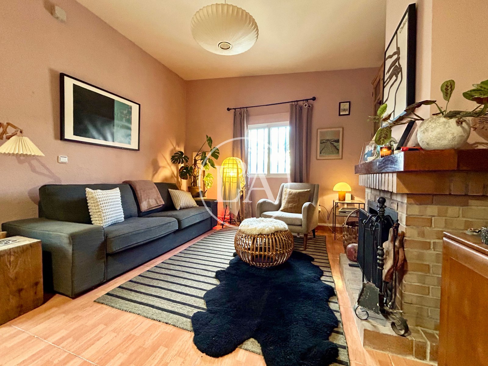 Masía rústica en Riudoms salón