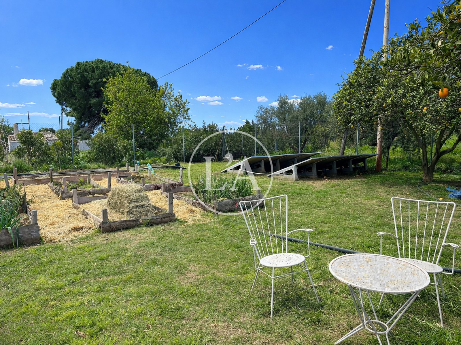Masía rústica en Riudoms jardín